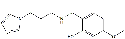 2-(1-{[3-(1H-imidazol-1-yl)propyl]amino}ethyl)-5-methoxyphenol Struktur