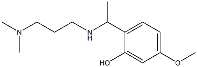 2-(1-{[3-(dimethylamino)propyl]amino}ethyl)-5-methoxyphenol Struktur