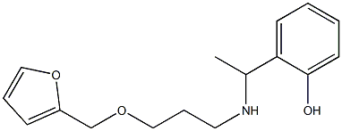 2-(1-{[3-(furan-2-ylmethoxy)propyl]amino}ethyl)phenol Structure