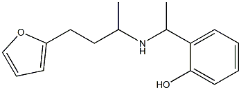 2-(1-{[4-(furan-2-yl)butan-2-yl]amino}ethyl)phenol 化学構造式