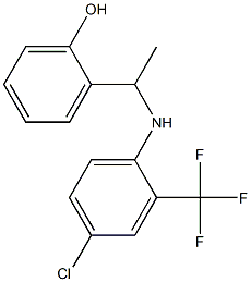 2-(1-{[4-chloro-2-(trifluoromethyl)phenyl]amino}ethyl)phenol 化学構造式