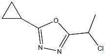 2-(1-chloroethyl)-5-cyclopropyl-1,3,4-oxadiazole,,结构式