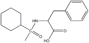 2-(1-cyclohexylacetamido)-3-phenylpropanoic acid,,结构式