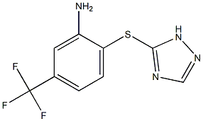 2-(1H-1,2,4-triazol-5-ylsulfanyl)-5-(trifluoromethyl)aniline Struktur