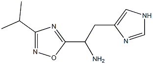 2-(1H-imidazol-4-yl)-1-[3-(propan-2-yl)-1,2,4-oxadiazol-5-yl]ethan-1-amine,,结构式