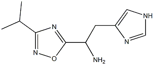 2-(1H-imidazol-4-yl)-1-[3-(propan-2-yl)-1,2,4-oxadiazol-5-yl]ethan-1-amine 化学構造式