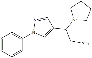 2-(1-phenyl-1H-pyrazol-4-yl)-2-pyrrolidin-1-ylethanamine