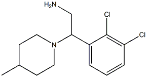 2-(2,3-dichlorophenyl)-2-(4-methylpiperidin-1-yl)ethan-1-amine Struktur