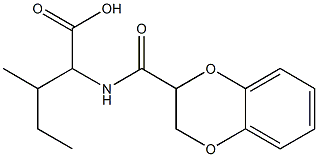 2-(2,3-dihydro-1,4-benzodioxin-2-ylformamido)-3-methylpentanoic acid Structure