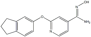 2-(2,3-dihydro-1H-inden-5-yloxy)-N'-hydroxypyridine-4-carboximidamide Structure