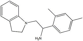 2-(2,3-dihydro-1H-indol-1-yl)-1-(2,4-dimethylphenyl)ethan-1-amine 结构式
