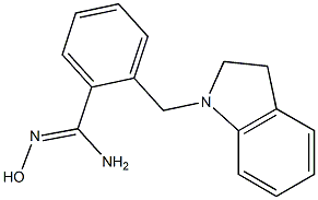 2-(2,3-dihydro-1H-indol-1-ylmethyl)-N'-hydroxybenzenecarboximidamide Structure