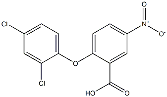 2-(2,4-dichlorophenoxy)-5-nitrobenzoic acid 化学構造式