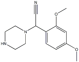 2-(2,4-dimethoxyphenyl)-2-(piperazin-1-yl)acetonitrile,,结构式