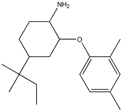 2-(2,4-dimethylphenoxy)-4-(2-methylbutan-2-yl)cyclohexan-1-amine,,结构式