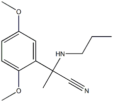 2-(2,5-dimethoxyphenyl)-2-(propylamino)propanenitrile,,结构式