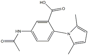 2-(2,5-dimethyl-1H-pyrrol-1-yl)-5-acetamidobenzoic acid,,结构式