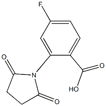 2-(2,5-dioxopyrrolidin-1-yl)-4-fluorobenzoic acid,,结构式