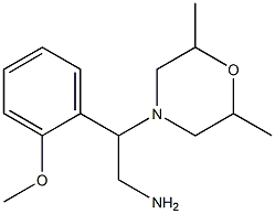 2-(2,6-dimethylmorpholin-4-yl)-2-(2-methoxyphenyl)ethanamine,,结构式