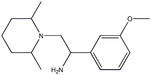 2-(2,6-dimethylpiperidin-1-yl)-1-(3-methoxyphenyl)ethanamine Structure