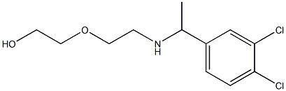2-(2-{[1-(3,4-dichlorophenyl)ethyl]amino}ethoxy)ethan-1-ol 化学構造式