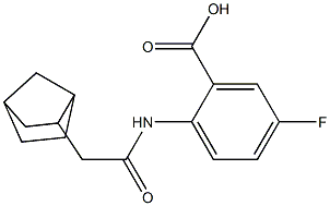 2-(2-{bicyclo[2.2.1]heptan-2-yl}acetamido)-5-fluorobenzoic acid,,结构式