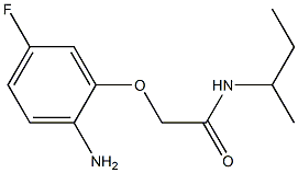 2-(2-amino-5-fluorophenoxy)-N-(sec-butyl)acetamide 化学構造式