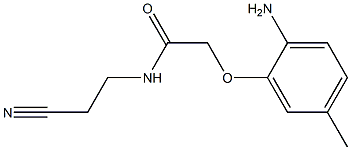 2-(2-amino-5-methylphenoxy)-N-(2-cyanoethyl)acetamide 结构式