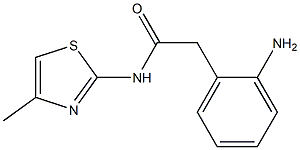 2-(2-aminophenyl)-N-(4-methyl-1,3-thiazol-2-yl)acetamide Structure