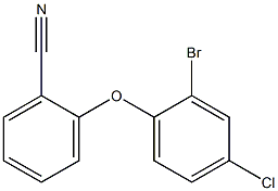 2-(2-bromo-4-chlorophenoxy)benzonitrile 化学構造式