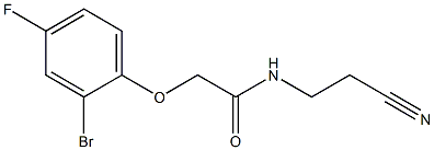 2-(2-bromo-4-fluorophenoxy)-N-(2-cyanoethyl)acetamide 结构式