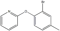 2-(2-bromo-4-methylphenoxy)pyridine,,结构式