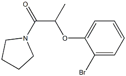 2-(2-bromophenoxy)-1-(pyrrolidin-1-yl)propan-1-one 化学構造式