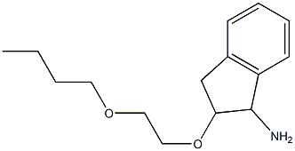 2-(2-butoxyethoxy)-2,3-dihydro-1H-inden-1-amine 结构式