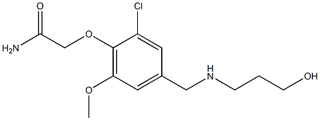 2-(2-chloro-4-{[(3-hydroxypropyl)amino]methyl}-6-methoxyphenoxy)acetamide Structure