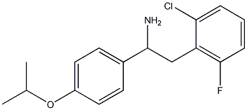 2-(2-chloro-6-fluorophenyl)-1-[4-(propan-2-yloxy)phenyl]ethan-1-amine 结构式