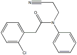 2-(2-chlorophenyl)-N-(2-cyanoethyl)-N-phenylacetamide,,结构式