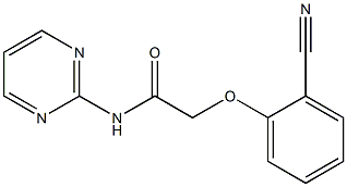 2-(2-cyanophenoxy)-N-pyrimidin-2-ylacetamide,,结构式