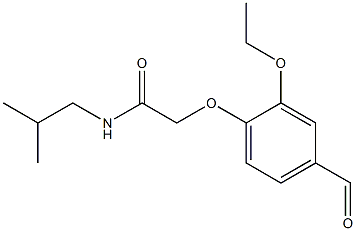 2-(2-ethoxy-4-formylphenoxy)-N-isobutylacetamide 化学構造式