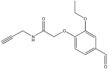 2-(2-ethoxy-4-formylphenoxy)-N-prop-2-ynylacetamide Structure