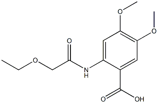 2-(2-ethoxyacetamido)-4,5-dimethoxybenzoic acid 结构式