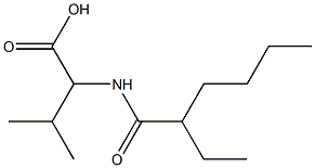 2-(2-ethylhexanamido)-3-methylbutanoic acid Structure