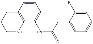 2-(2-fluorophenyl)-N-(1,2,3,4-tetrahydroquinolin-8-yl)acetamide,,结构式