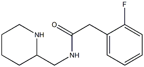 2-(2-fluorophenyl)-N-(piperidin-2-ylmethyl)acetamide 化学構造式