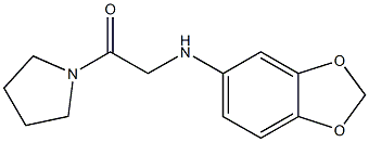 2-(2H-1,3-benzodioxol-5-ylamino)-1-(pyrrolidin-1-yl)ethan-1-one,,结构式