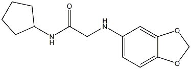 2-(2H-1,3-benzodioxol-5-ylamino)-N-cyclopentylacetamide,,结构式