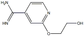 2-(2-hydroxyethoxy)pyridine-4-carboximidamide,,结构式