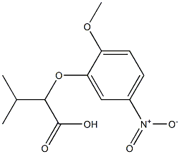 2-(2-methoxy-5-nitrophenoxy)-3-methylbutanoic acid Structure