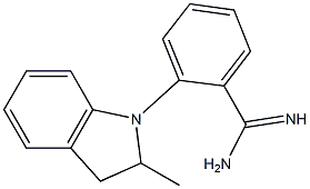 2-(2-methyl-2,3-dihydro-1H-indol-1-yl)benzene-1-carboximidamide,,结构式