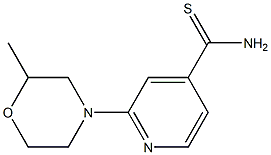 2-(2-methylmorpholin-4-yl)pyridine-4-carbothioamide,,结构式